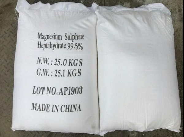 Sau khi sản xuất, Magnesium Sulphate được đóng gói trong bao chuyên dụng