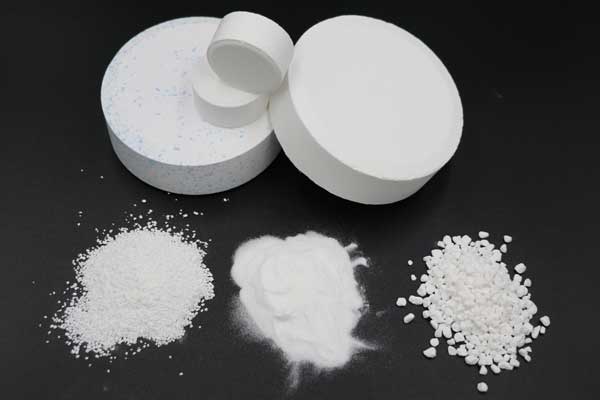Trichloroisocyanuric Acid dạng bột tinh thể màu trắng