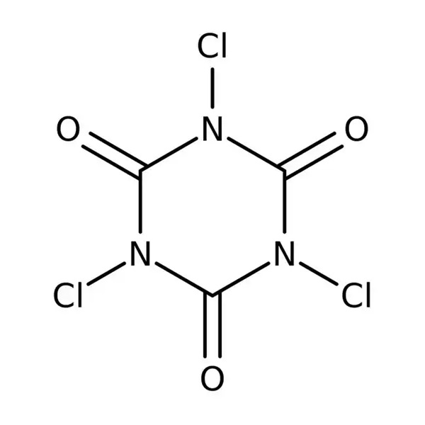 Cấu trúc phân tử của Trichloroisocyanuric Acid