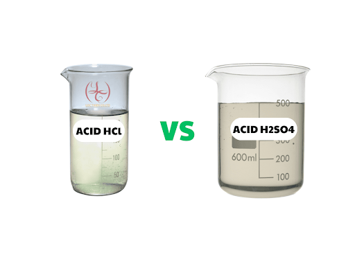 Hóa chất axit mạnh (HCl, H₂SO₄)
