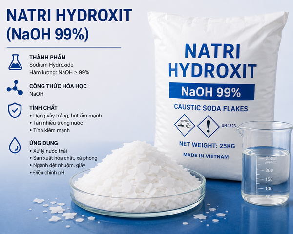 Natri Hydroxit (NaOH 99%)