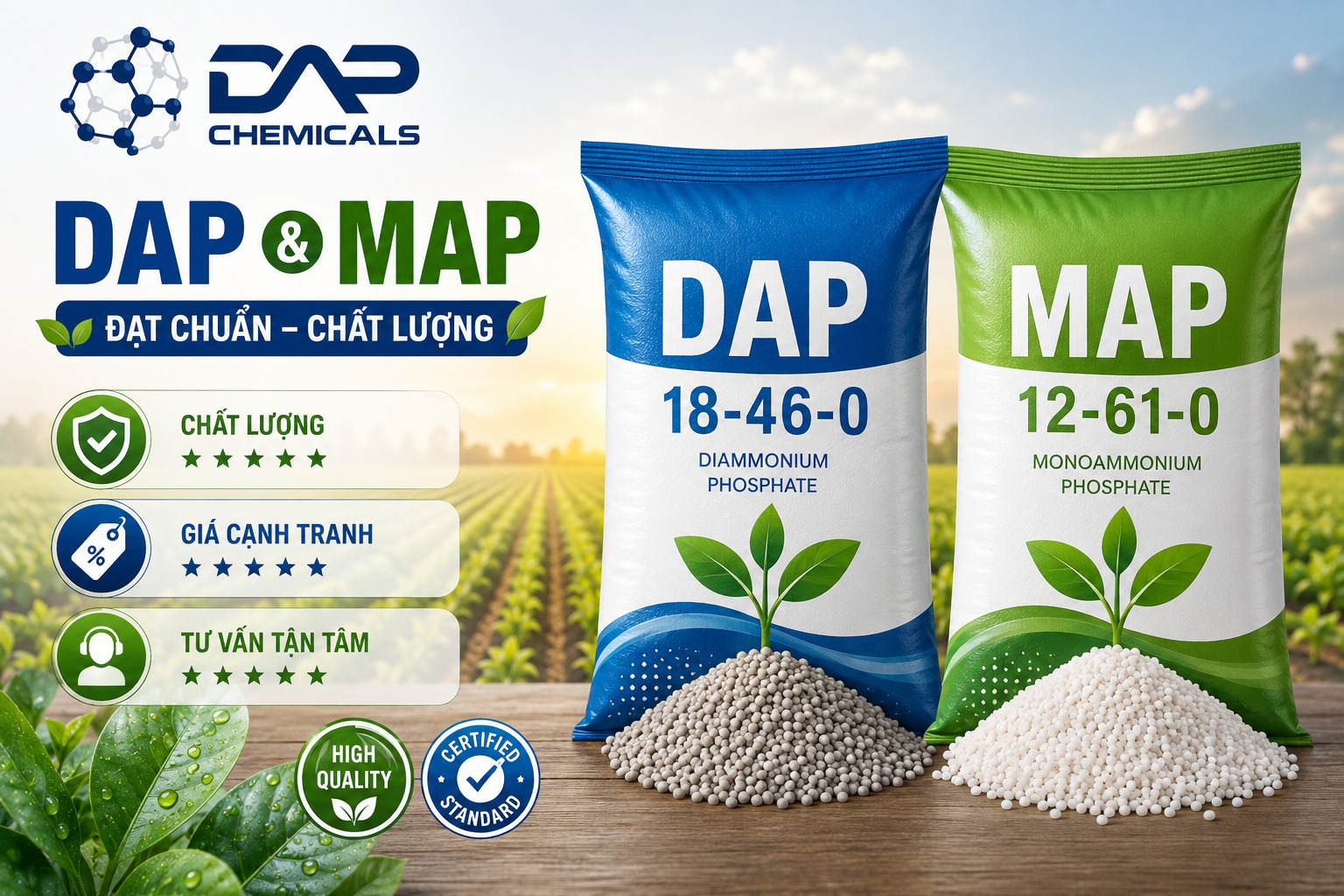 Mua DAP VÀ MAP đạt chuẩn ở đâu chất lượng?
